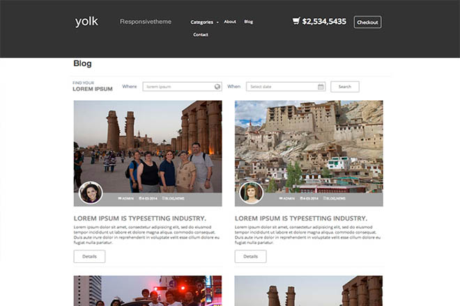 Yolk - template website đẹp free. Ảnh Internet
