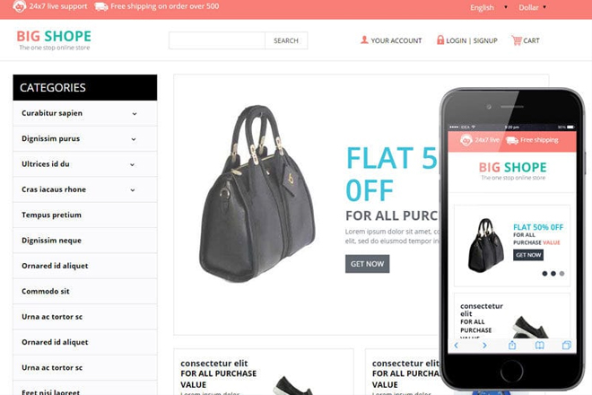 Big Shope - Template website đẹp free, thân thiện dễ sử dụng. Ảnh Internet
