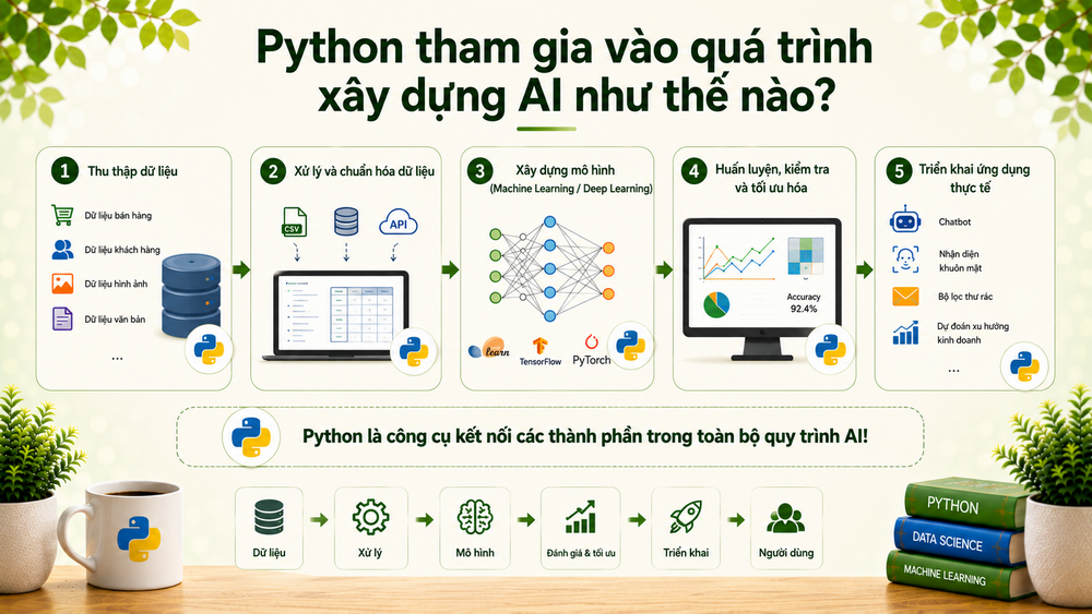 python tham gia vào quá trình xây dưng ai