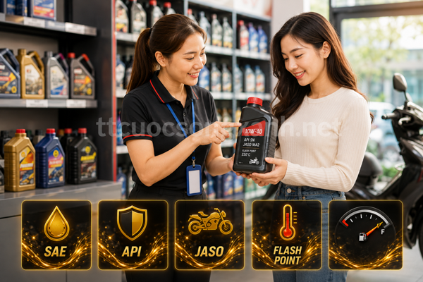 Cách đọc thông số kĩ thuật của dầu nhớt xe máy